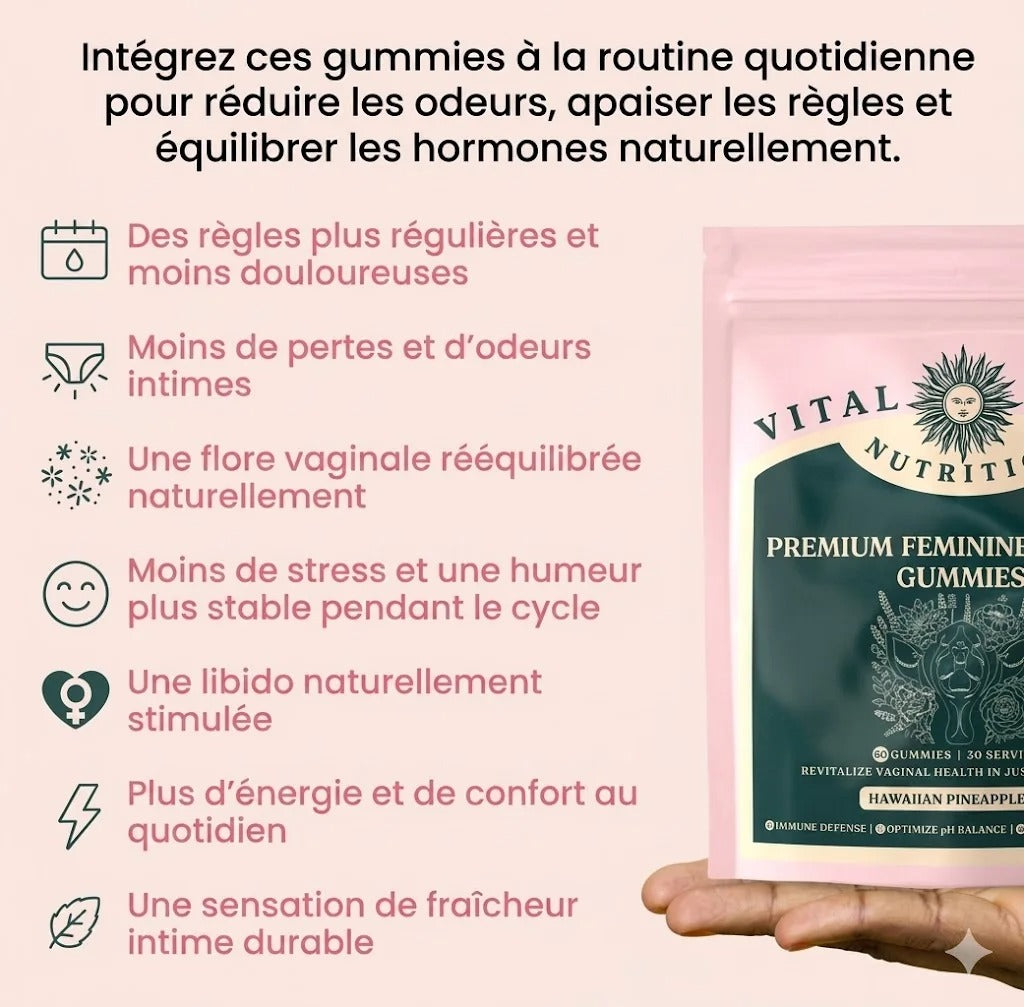 Gummies intimes premium pour le bien-être de la femme