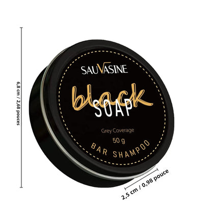 Savon noir - Shampoing solide anti cheveux blancs