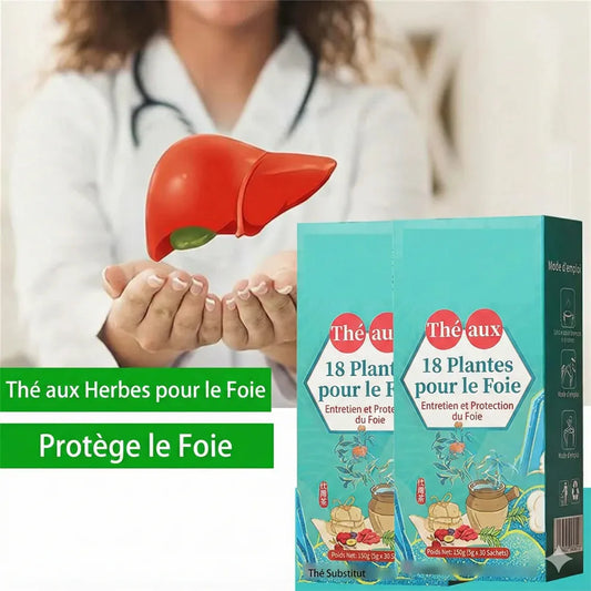 🍃 Thé Détox Foie 18 Plantes – Nettoyez votre corps, retrouvez votre énergie naturellement
